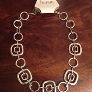 Trifari silver tone necklace with extender